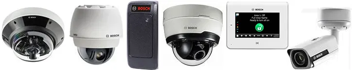 Bosch Security Equipment: Dome cameras, keypad, card access system