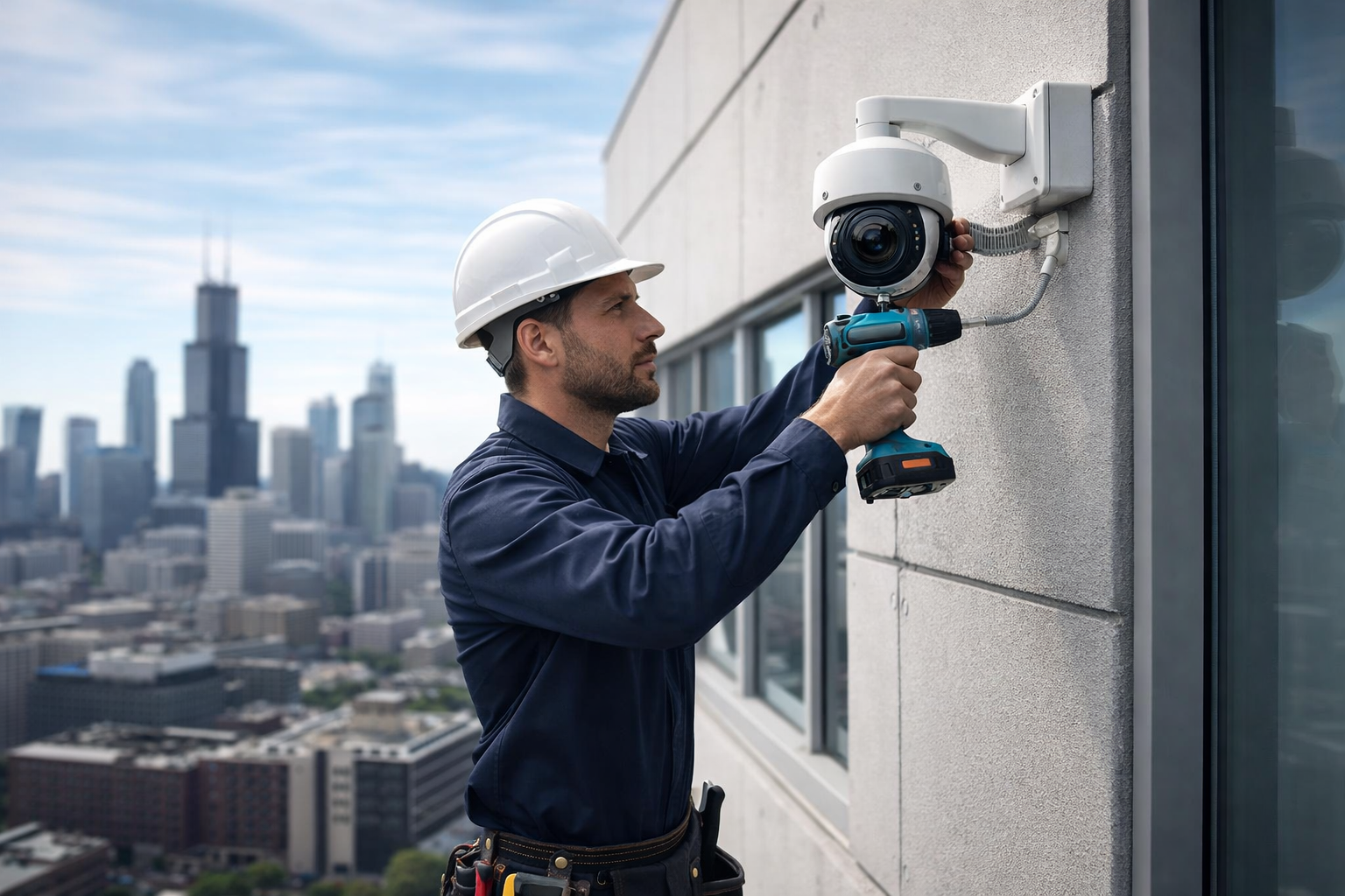 Security System Installation in Chicago Commercial Security Camera Setup