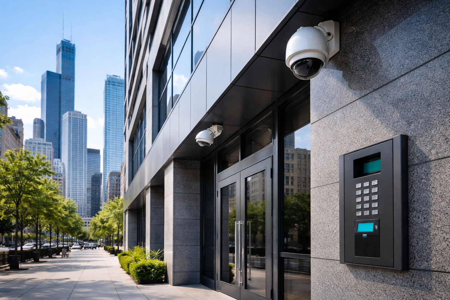 Commercial Security System Installation in Chicago Modern Business Security and Surveillance Setup